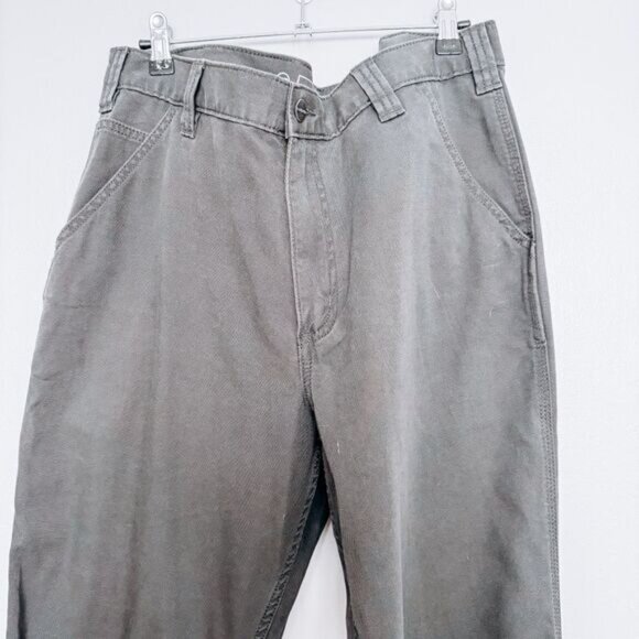 Carhartt Grey Canvas Relaxed Fit Pants Size 36x30 - Picture 3 of 10